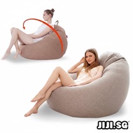 (JIJI.SG) NAMI Bean Bag - Linen / Lazy Bean Bag / Bean Chair / Bean Bag Sofa / SG