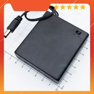 [2 Pieces]- Battery Box, Battery Tray 4xAA Jack DC 5521 On-Off Switch Cover