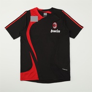 Men's Clothing Retro Classic Jersey Black Short Sleeve T-Shirt 2007/2008 Season AC Milan