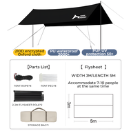 Magic Pocket Khemah Camping Flysheet Camping Waterproof UV-proof Groundsheet Camping Tarp Tent Floor