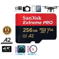 [HCM]Thẻ nhớ MicroSDXC SanDisk Extreme PRO A2 - 256GB V30 U3 Class 10 UHS-I 170MB/s (SDSQXCZ-256G-GN