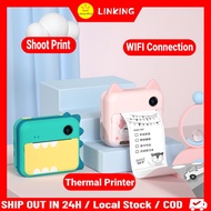 Children's Camera Digital Toy HD 2.4 Inch1080P Instant Print Mini Sports Camera P1 WiFi Thermal Printer for Baby Gift