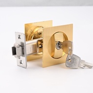 Sliding Door Lock Modern Simple Sliding Door Lock for Home Bedroom Door Bathroom Universal Flush Doo