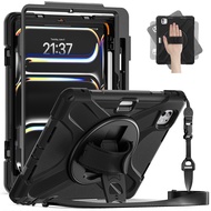 Rotary stand shockproof case for 2025 2024 iPad Pro 11 M5 M4 A3357 A3358 A3359 A2836 A2837 A3006 sil