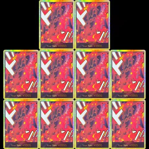 10PCS DON!! One Piece English OPCG Monkey D. Dragon PRB02-DON!! Foil Texture Proxy Rare Game Gold Ca