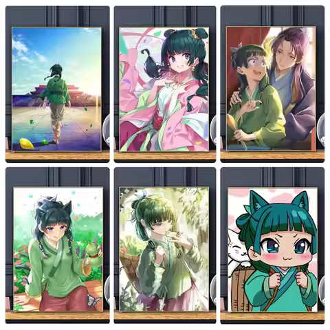 Anime The Apothecary Diaries Anime Characters 5D DIY Full Round Diamond Painting Home Living Room Be