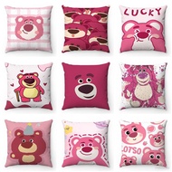 lz- Lotso strawberry bear pillow case Cartoon sofa pillow covers bedroom bay window cushion cover