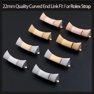 Pautan Hujung Melengkung Berkualiti 22mm Sesuai Untuk Tali Rolex Untuk Aksesori Gelang Jam Keluli Ta