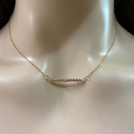 Sinya New Trendy 18k Au750 Gold Necklace High luster Gold Beads Design Charm Fine Jewelry Dest Gift 