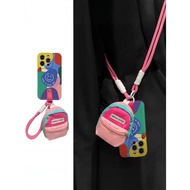 realme 12x 5g casing casing realme c15 Diagonal Hand Strap School Bag Suitable for realme gt8pro Pho