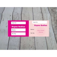 Undian Coupon Paper min buy 2 doorprize Voucher Gift Ticket Custom Design Eid Ramadan Coupon Voucher