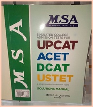 ✓ § ◴ ORIGINAL/AUTHENTIC 2022edition MSA SIMULATED COLLEGE ADMISSION TEST UPCAT (MSA REVIEWER COLLE