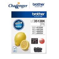 Brother LC3513BK 2PK Black Ink Cartridge
