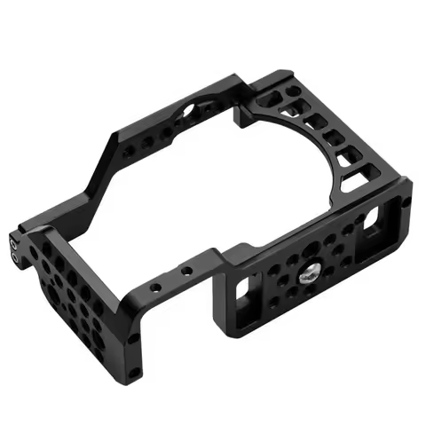 Camera Cage for Sony A6100 A6300 A6400 A6500 Accessory Vlog Case Handheld Bracket Cold Shoe Mic LED 