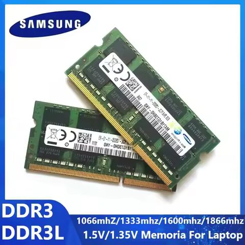 SAMSUNG Laptop RAM DDR3 DDR3L Memory Ram 2GB 4GB 8GB SODIMM Notebook 1066MHz 1600MHz 1866MHz High Pe