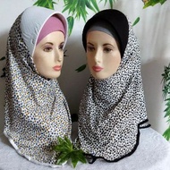 Instant Hijab with polka dot motif/ba5