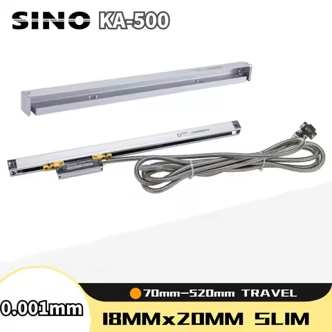 SINO KA500 Thin Optical Grating Ruler Slim DRO Linear Scale Line KA-500 1um 0.001mm TTL 70mm 120mm 2