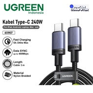 UGREEN 65907 USB-C to C 240W Fast Data Charger Cable Quick Charging Nylon Braided/