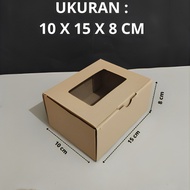 (10 Pcs) Cardboard Box Cake Box Hampers 10 cm x 15 cm x 8 cm glass