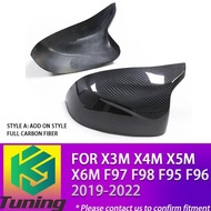 ABS/ Carbon Fiber Side Door Mirror Cover For X3M F97 X4M F98 X5M F95 X6M F96 2019 2020 2021 2022 Car