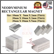 [1 PCS] Neodymium Rectangular Super Magnet N35 30x10x2mm / 10x5x2mm *TINY SIZE*