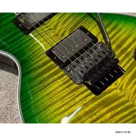 LP Axcess Custom Electric Guitar, Floyd Rose Tremolo, Iguana Burst Figured Top