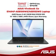 ASUS Vivobook Go E1404F-AEB150WS/AEB152WS Laptop | AMD Ryzen 5 40 | 16GB RAM 512GB SSD | 14" 1920 x 