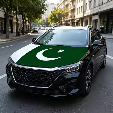 National Pakistan Flag Car Engine Hood Cover Nationals Car Hood Cover Flag For Vehicle Decoration