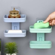 2-Tier Soap Holder 2-Tier Soap Rack Toilet 2-Tier Bathroom Soap Holder Box