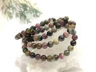 快速出貨 6.9mm 彩色碧璽手鍊 油畫碧璽 天然碧璽