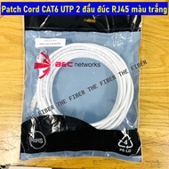 Patch Cord CAT6 UTP dài 2M/5M/10M 2 đầu đúc RJ45 màu trắng