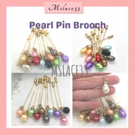 Pearl Pin Brooch Tudung Mutiara Muslimah Pin Tudung Kerongsang Pin Shawl Jarum Peniti Kerongsang Pin