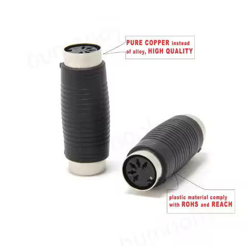 DIN 5 Pin MIDI Keyboard Female to Female Coupler Joint Adapter