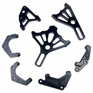 82mm 4-Piston Radial Brake Caliper Kit Motorcycle Universal Adapter Bracket For 200mm 220mm Disc