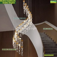 O.K Baru Chandelier LED apartemen villa ruang tamu lampu gantung mewah