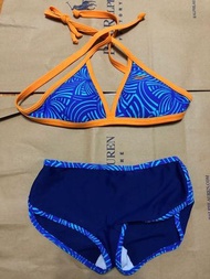 全新 Arena 泳衣 Bikini 兩件頭 藍橙色
