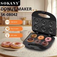 Sokany SK-08042 donut-shaped 6-wheel maker, 750W capacity - 12 month warranty