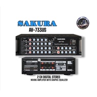 Original Sakura AV-733US Stereo Digital karaoke Mixing Amplifier