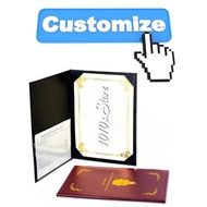 Achiever Certificate PU Holder A4 Custom made/Pemegang sijil A4 dibuat khas / 定制PU 证书套 A4