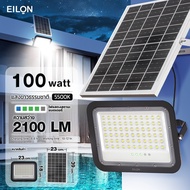 Global House EILON โคมฟลัดไลท์โซล่าเซลส์ 100วัตต์ รุ่นZQ-YX-100W แสงขาวธรรมชาติ สีดำ รับประกันของเเท