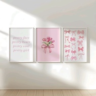 CAHAYA Aesthetic Wall Decoration Poster Pink Coquette Series Part 1 Bedroom Decoration ~ Light Decor