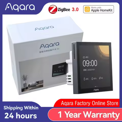 Aqara Smart Scene Panel Switch S1 Smart Home 3.95 inch Touch Screen Siri Voice Control Recognition W