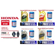 FREE GIFT (SPORT WATCH) , HONDA Engine Oil 4Liter + FOC Oil Filter , Fully 0W20 , Fully 0W30 , Semi 