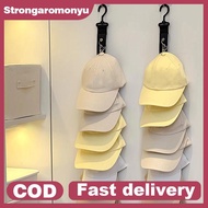 strongaromonyu Baseball Cap Storage Organizer With Eight Clips Wall Mounted Cap Holder Closet Storag