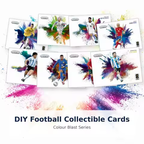 DIY panini Football Character collection card Cristiano Ronaldo Messi Mbappé Haaland Neymar Star sig