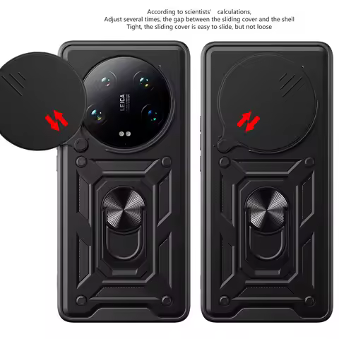 Camera protect Case for Xiaomi 14 Ultra Mi 13 Ultra Xiaomi Redmi A3 Armor Hybrid Ring Back Cover