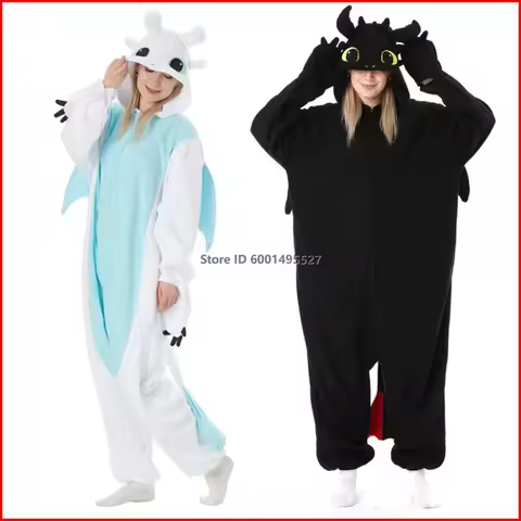 Kigurumi Unisex Adult How To Train Your Dragon Toothless Onesies Animal Pajamas Halloween Pajama Par