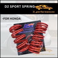 D2 Sport Spring Honda Accord City Jazz Civic HRV BRV CRV Stream Odyssey