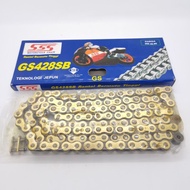 SSS 428 RACING CHAIN(GOLD/PINK/GREEN/ORANGE) RANTAI COLOR SSS