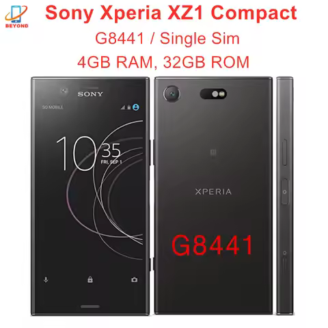 Sony Xperia XZ1 Compact G8441 4G LTE 4.6" Snapdragon 835 Octa Core 4GB RAM 32GB ROM NFC Original Cel